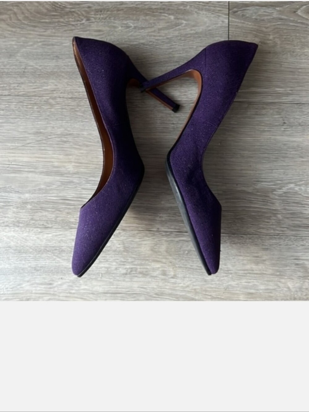 Aquatalia Purple Pointed-Toe High Heel Pumps - Picture 8 of 14
